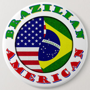 brazilian american pinback button