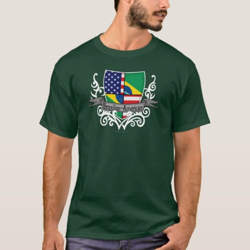 Brazilian_American Shield Flag T_Shirt
