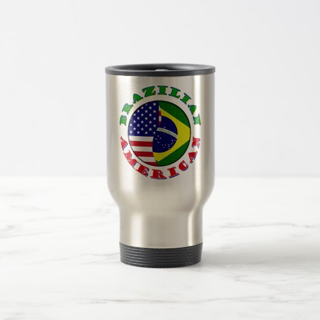 brazilian american travel mug (Center)