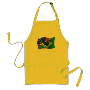 Brazilian-American Waving Flag Adult Apron
