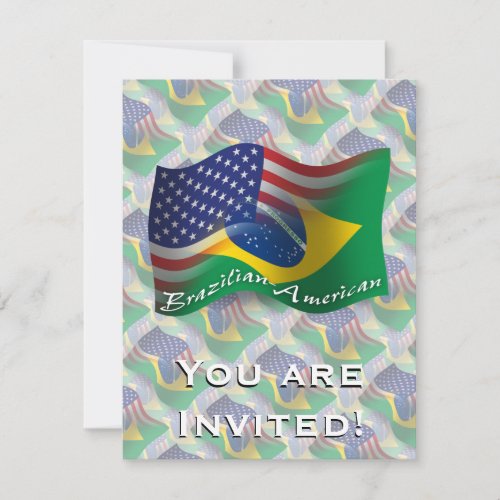 Brazilian_American Waving Flag Invitation