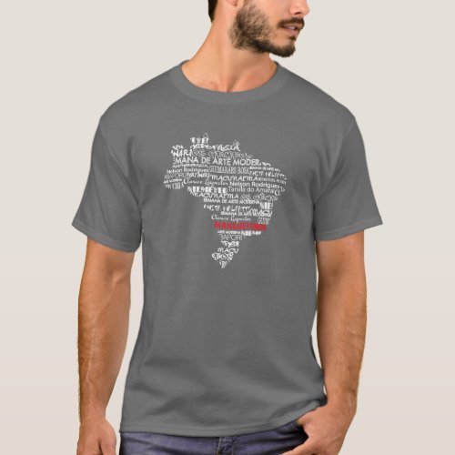 Brazilian Artists Culture Map T_Shirt