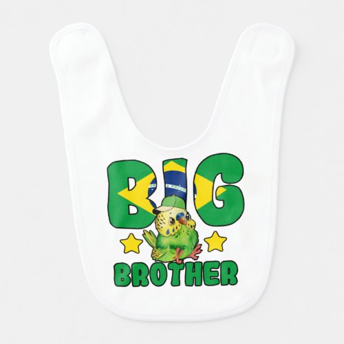 Brazilian Big Brother _ Bird with Brazil Flag Baby Bib