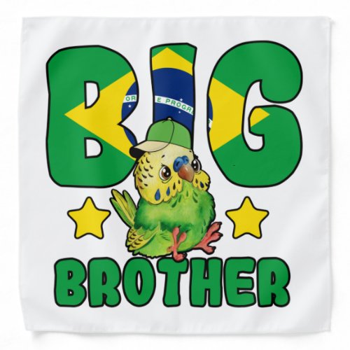 Brazilian Big Brother _ Bird with Brazil Flag Bandana