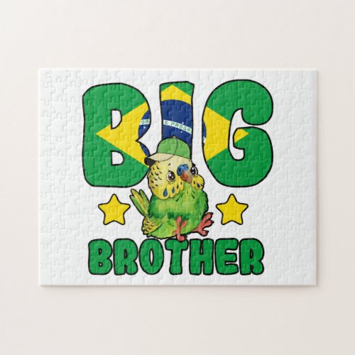 Brazilian Big Brother _ Bird with Brazil Flag Jigsaw Puzzle