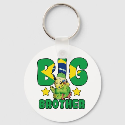 Brazilian Big Brother _ Bird with Brazil Flag Keychain