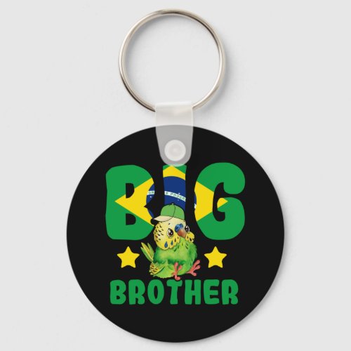 Brazilian Big Brother _ Bird with Brazil Flag Keychain