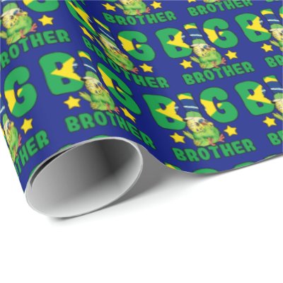 Brazilian Big Brother - Bird with Brazil Flag Wrapping Paper