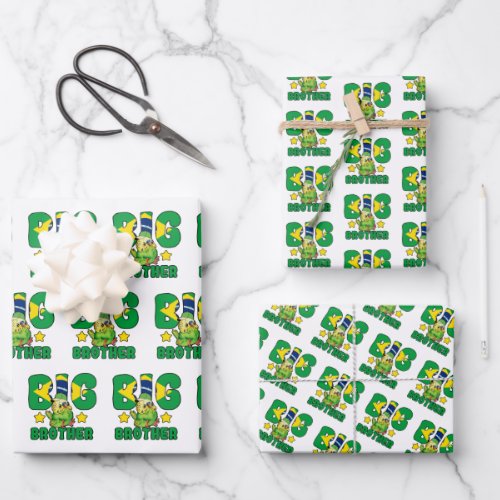 Brazilian Big Brother _ Bird with Brazil Flag Wrapping Paper Sheets