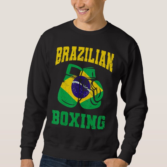 Brazilian Boxing Gloves Brazil Pride  Mens Womens  Sweatshirt (Front)