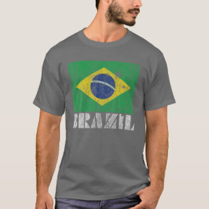 Brazilian Brazil Flag Vintage Country Souvenir Gif T-Shirt