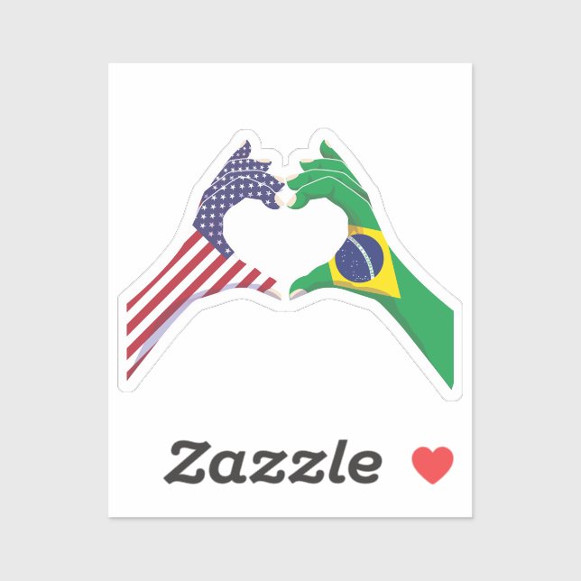 Brazilian Brazil USA United States American Sticker (Sheet)