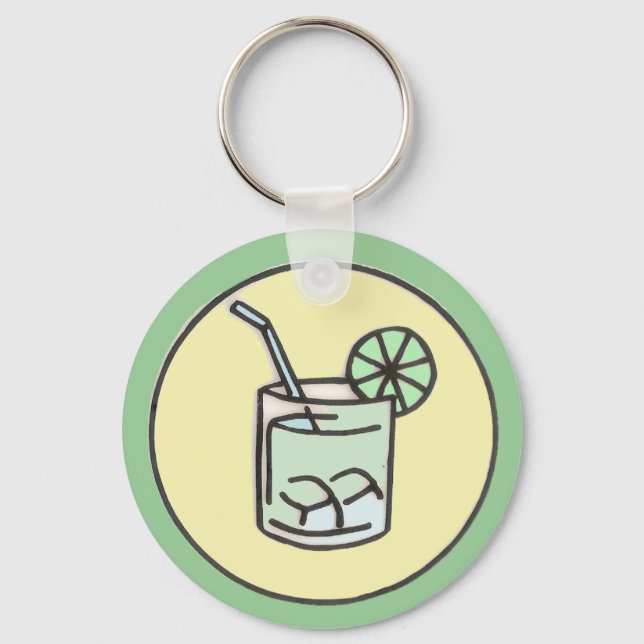 brazilian caipirinha cocktail keychain (Front)