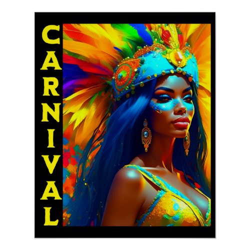 Brazilian Carnival Dancer Poster