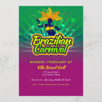 Brazilian Carnival Invitation