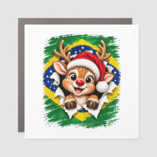 Brazilian Christmas Reindeer Car Magnet