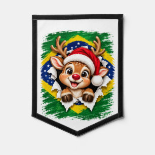 Brazilian Christmas Reindeer Pennant