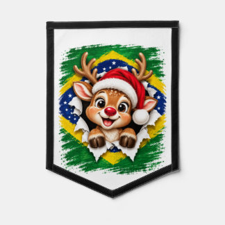 Brazilian Christmas Reindeer Pennant