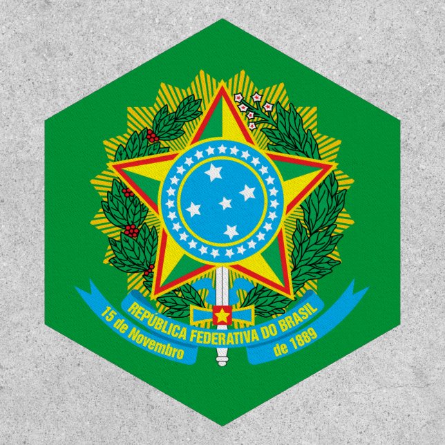 Brazilian Coat of Arms, Brazil Patch (Front)