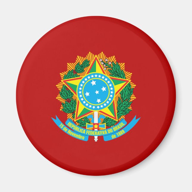 Brazilian coat of arms magnet (Front)