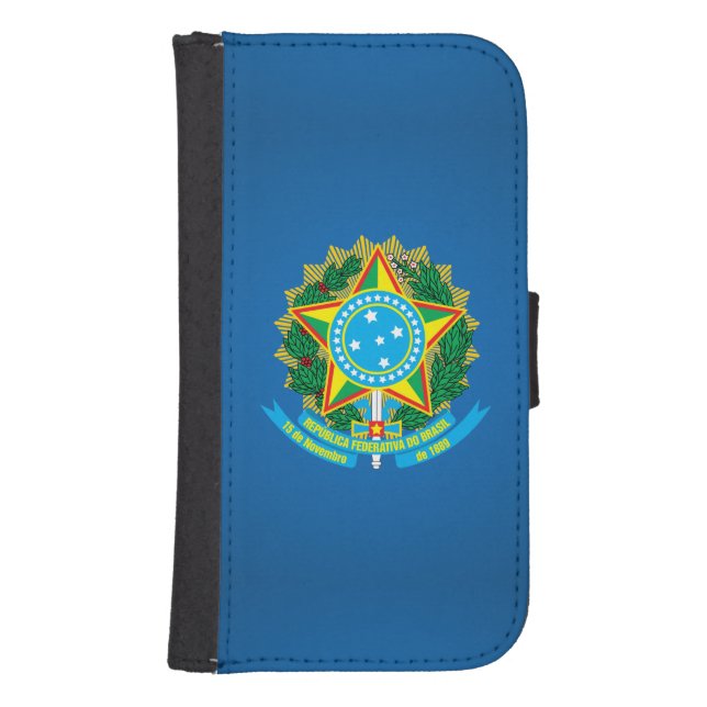 Brazilian coat of arms samsung galaxy wallet case (Front)