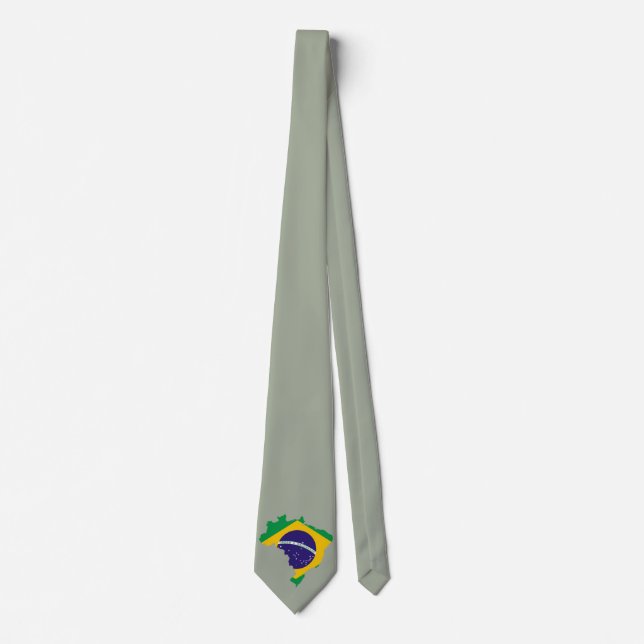 Brazilian country flag neck tie (Front)