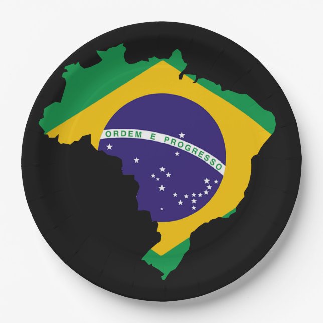 Brazilian country paper plates (Front)