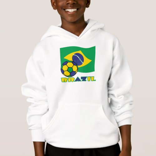 Brazilian Flag and Soccer Ball Hoodie