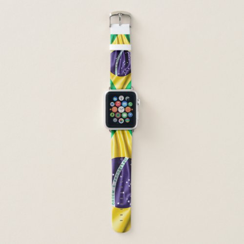 Brazilian flag apple watch band