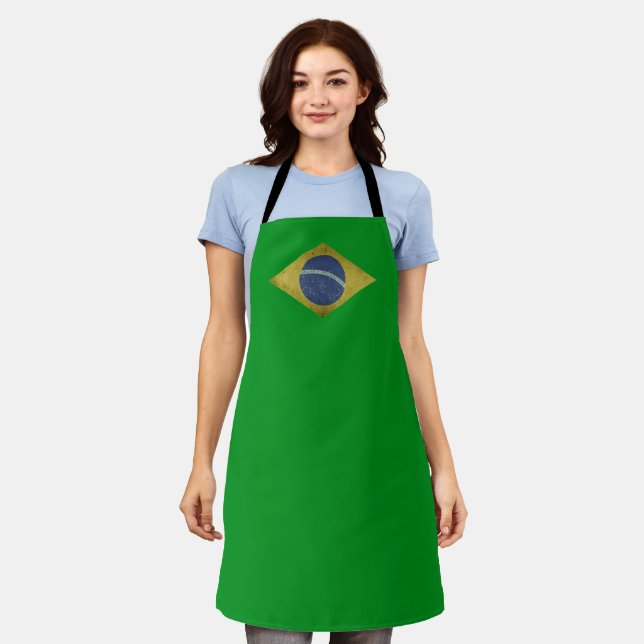 Brazilian flag apron (Worn)