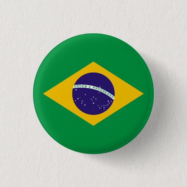 Brazilian flag badge button (Front)