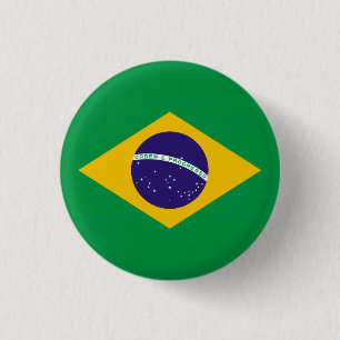 Brazilian flag badge button
