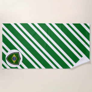 Brazilian flag beach towel
