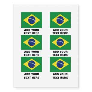 Brazilian flag Brasil pride custom DIY tattoos