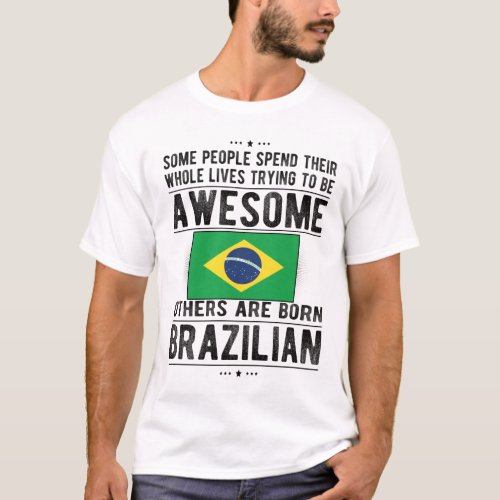 Brazilian Flag Brazil Heritage Brazilian Roots T_Shirt