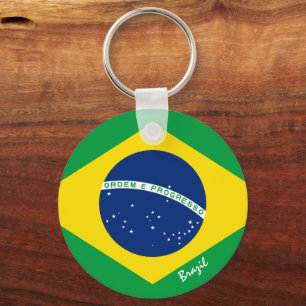 Brazilian Flag & Brazil holiday, patriots / sports Keychain