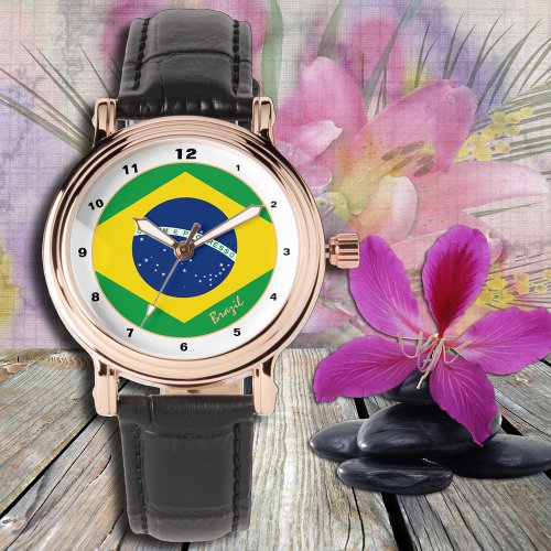 Brazilian Flag  Brazil trendy fashion design Watch