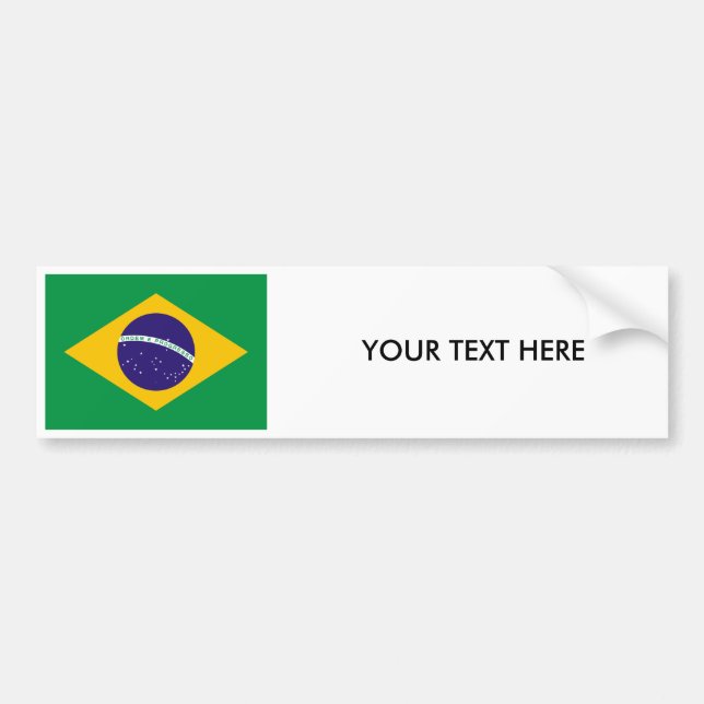 BRAZILIAN FLAG Bumper Sticker (Front)