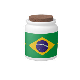 Brazilian Flag Candy Jar