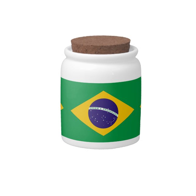 Brazilian Flag Candy Jar (Front)