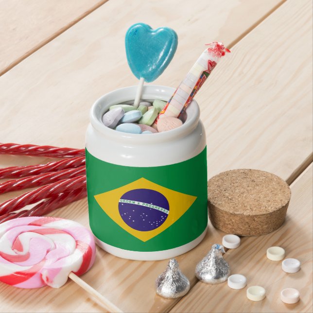 Brazilian flag candy jar (In Situ)