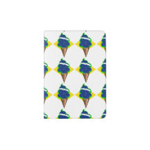 Brazilian flag cartoon ice cream