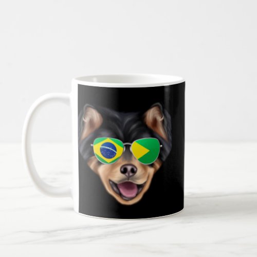 Brazilian Flag Finnish Lapphund Dog Brazil Pocket  Coffee Mug