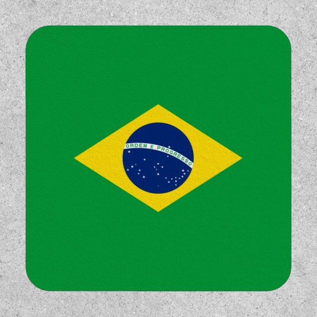 Brazilian Flag, Flag of Brazil Patch (Front)