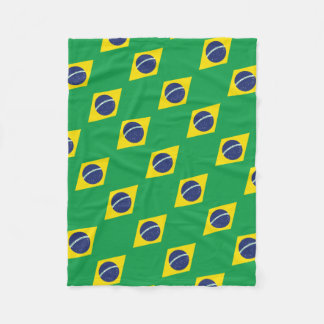 Brazilian Flag. Fleece Blanket