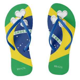 BRAZILIAN flag Flip Flops