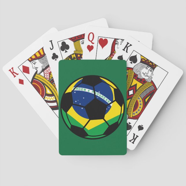 Brazilian Flag Football Poker Cards (Back)