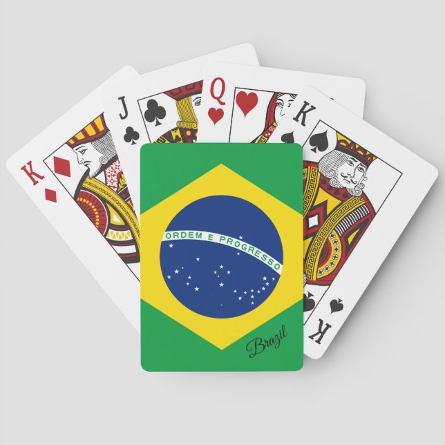 Brazilian Flag Games, Brazil Playing Cards (Back)