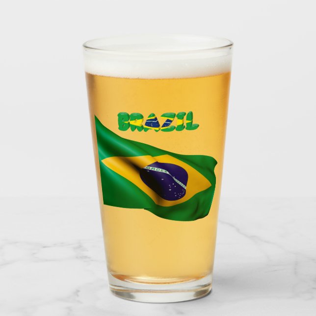 Brazilian flag        glass (Front Filled)