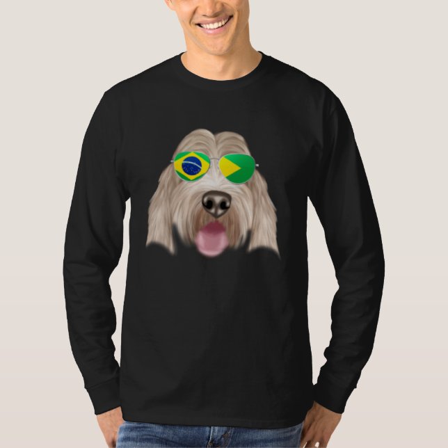 Brazilian Flag Grand Basset Griffon Vendeen Brazil T-Shirt (Front)